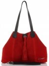 Bőr táska shopper bag Vittoria Gotti piros V3076