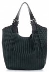 Bőr táska shopper bag Vittoria Gotti palackzöld V80050