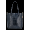Bőr táska shopper bag Vittoria Gotti tengerkék VG803