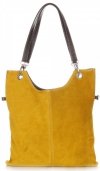 Bőr táska levéltáska Genuine Leather sárga 517