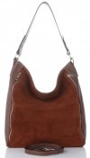 Bőr táska shopper bag Vittoria Gotti barna V3368