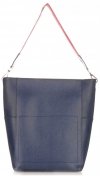 Bőr táska shopper bag Genuine Leather tengerkék K26