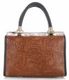 Bőr táska kuffer Genuine Leather barna 214E