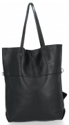 Bőr táska shopper bag Vittoria Gotti fekete V6538