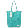 Bőr táska shopper bag Vittoria Gotti türkizkék V299COCOtur2