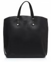 Bőr táska shopper bag Genuine Leather fekete 806576