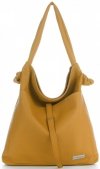 Bőr táska shopper bag Vittoria Gotti mustár V5701