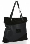 Bőr táska shopper bag Roberto Ricci fekete 18128