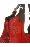 Bőr táska shopper bag Vera Pelle piros 9551