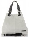 Bőr táska shopper bag Vittoria Gotti világos bézs V2L