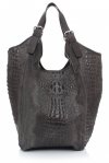 Bőr táska shopper bag Vera Pelle szürke 9551