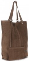 Bőr táska shopper bag Vittoria Gotti földszínű V22