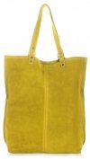 Bőr táska shopper bag Vittoria Gotti sárga V22