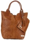 Bőr táska shopper bag Vittoria Gotti vörös V877