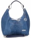 Bőr táska univerzális Vittoria Gotti kék V8397