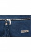 Bőr táska shopper bag Vittoria Gotti kék V3821