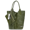 Bőr táska shopper bag Vittoria Gotti zöld B23