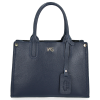 Bőr táska kuffer Vittoria Gotti tengerkék V554050
