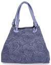 Bőr táska shopper bag Vittoria Gotti világos ibolya 5566-Sjfio