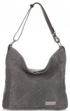 Bőr táska shopper bag Vittoria Gotti szürke V2054
