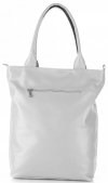 Bőr táska shopper bag Vittoria Gotti világosszürke V270