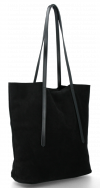 Bőr táska shopper bag Vittoria Gotti fekete V6590C