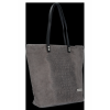 Bőr táska shopper bag Vittoria Gotti szürke V2380