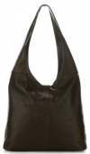 Bőr táska shopper bag Vittoria Gotti csokoládé V3L