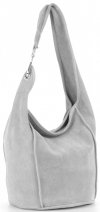 Bőr táska shopper bag Vittoria Gotti világosszürke V688550