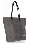 Bőr táska shopper bag Vittoria Gotti szürke V2380