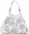 Bőr táska shopper bag Vittoria Gotti fehér V8913
