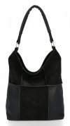 Bőr táska shopper bag Roberto Ricci fekete 19141
