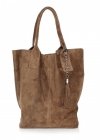 Bőr táska shopper bag Genuine Leather földszínű 801