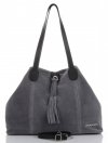 Bőr táska shopper bag Vittoria Gotti szürke V3076
