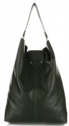 Bőr táska shopper bag Vera Pelle zöld 3292
