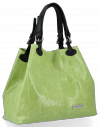 Bőr táska shopper bag Vittoria Gotti világoszöld V692754jziel2