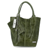 Bőr táska shopper bag Vittoria Gotti zöld B15