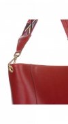Bőr táska shopper bag Genuine Leather bordó K26