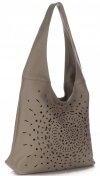 Bőr táska shopper bag Vittoria Gotti földszínű V31