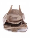 Bőr táska shopper bag Vittoria Gotti bézs V5