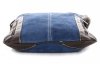 Bőr táska levéltáska Genuine Leather kék 444