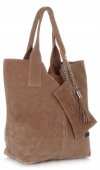 Bőr táska shopper bag Vittoria Gotti földszínű V5190