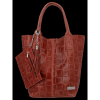 Bőr táska shopper bag Vittoria Gotti barna B22