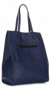 Bőr táska shopper bag Vittoria Gotti tengerkék V8622
