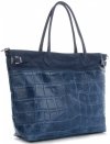 Bőr táska shopper bag Vittoria Gotti tengerkék V691622