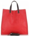 Bőr táska univerzális Genuine Leather piros 691756