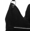 Bőr táska shopper bag Vittoria Gotti fekete V3821