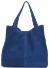 Bőr táska shopper bag Vittoria Gotti kék V501