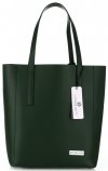 Bőr táska shopper bag Vittoria Gotti palackzöld V3121