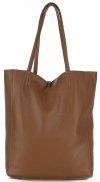 Bőr táska shopper bag Vittoria Gotti barna V577